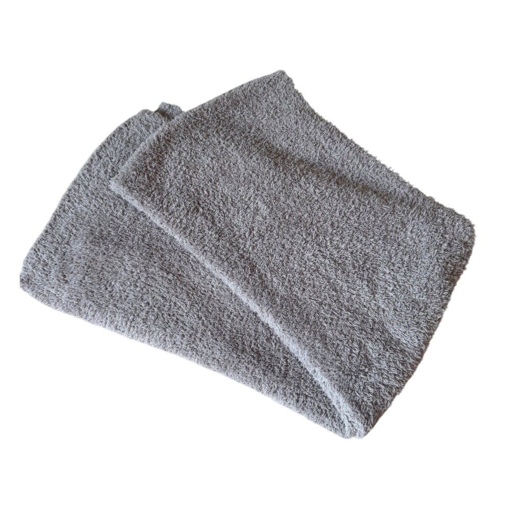 Barefoot Dreams Scarf CozyChicโ Knit Plush NEW Gray Taupe